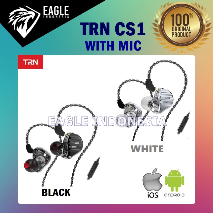 TRN CS1 1DD Dynamic IEM HiFi Sports Headphone Headset WITH MIC