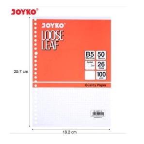 

Loose Leaf Isi Kertas File Binder Joyko B5-100DT 50 Lembar Dotted