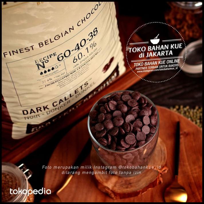 

Callebaut 6040 Dark Chocolate 60% Couverture 1Kg Coklat Baking Cokelat