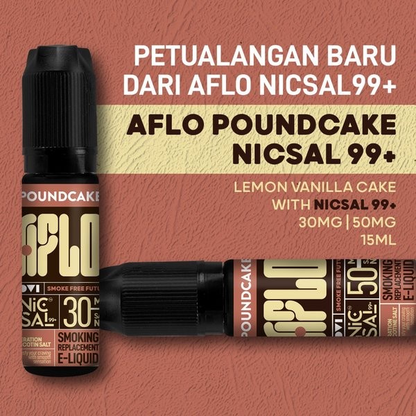 SALTNIC LIQUID AUTHENTIC AFLO POUNDCAKE SALT NIC 15ML 30MG 50MG