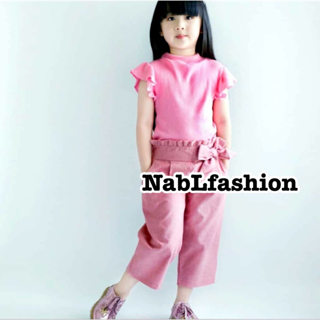 Celana kulot anak big bow pita anak perempuan 2-7 tahun ponny pants nablfashion