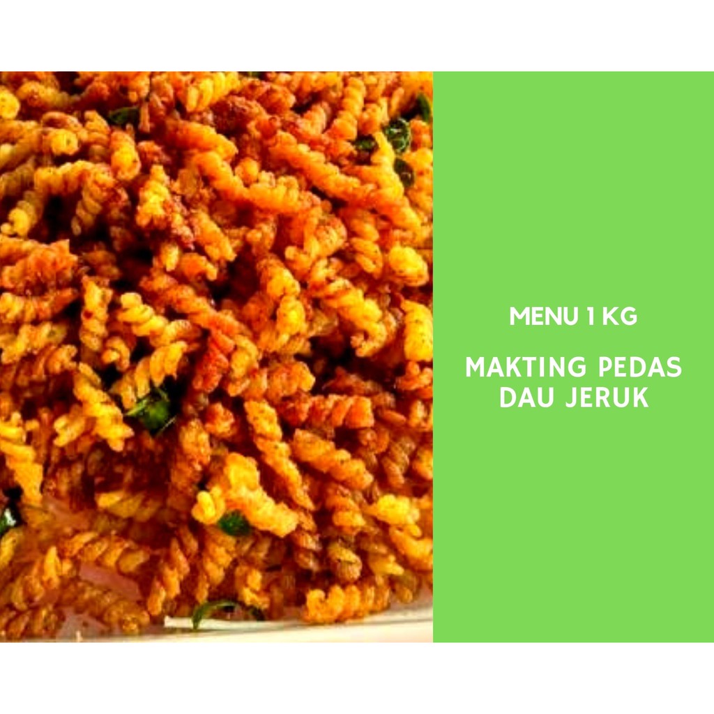 

Makting Pedas Daun Jeruk 1Kg/Makaroni Keriting Pedas Daun Jeruk