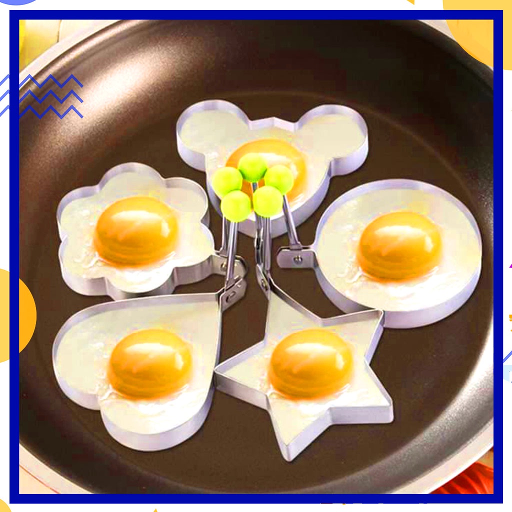 Alat Cetakan Telur Karakter Alat Cetakan Telur Stainless Steel Egg Mold Serbaguna