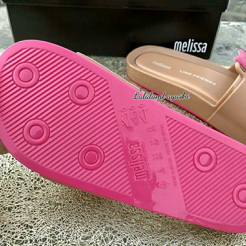 Melissa beach slide Ad line friends /sandal melissa line choco/sandal melissa line friends