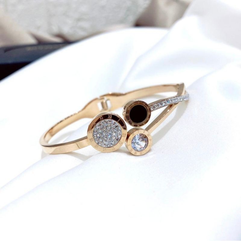 Gelang Titanium asli Premium Quality Bvl Gelang Stainless steel Tidak karatan T-01029