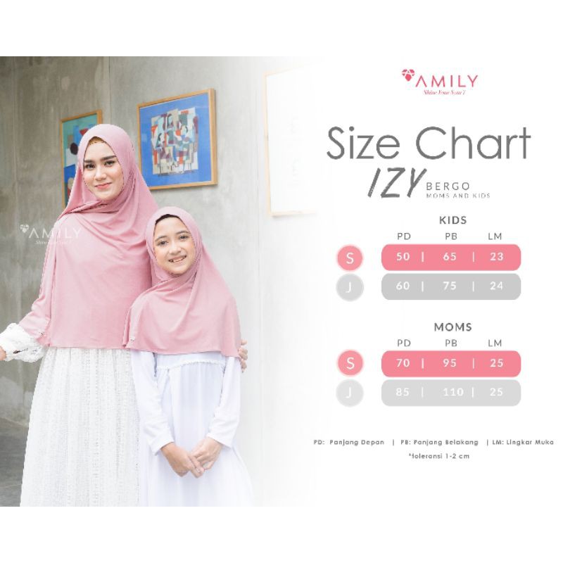 IZY bergo amily hijab/bergo daily amily