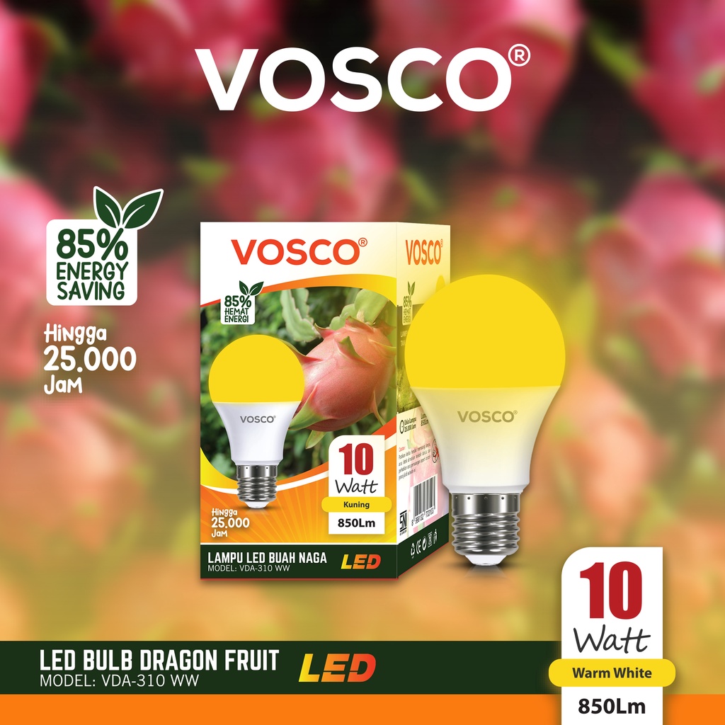 [COD] BOHLAM LAMPU LED BUAH NAGA DRAGON FRUIT 10WATT LUXCO VOSCO FREE ONGKIR