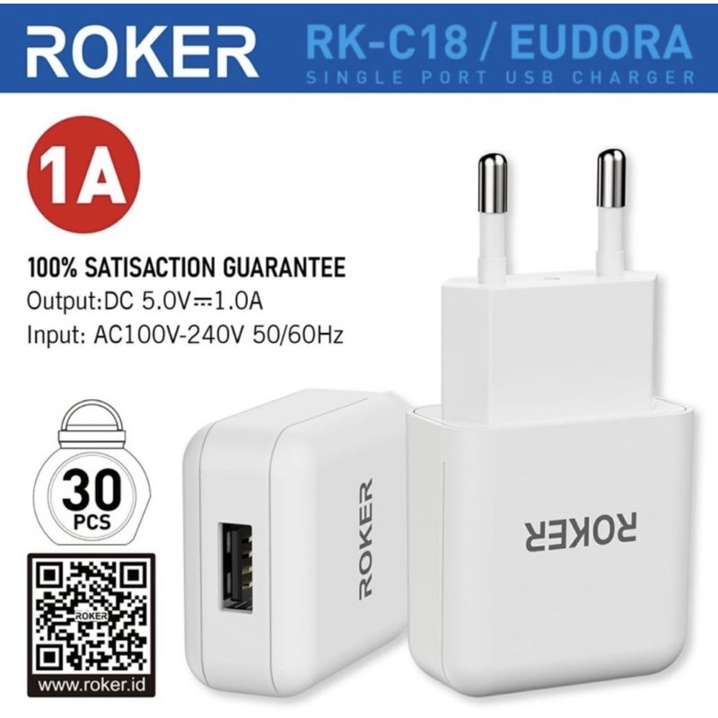 BATOK CHARGER ROKER EUDORA 1A ( NON PACKING )