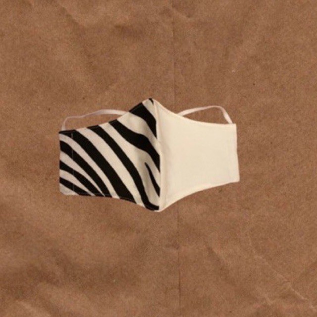 zebra white 3ply mask