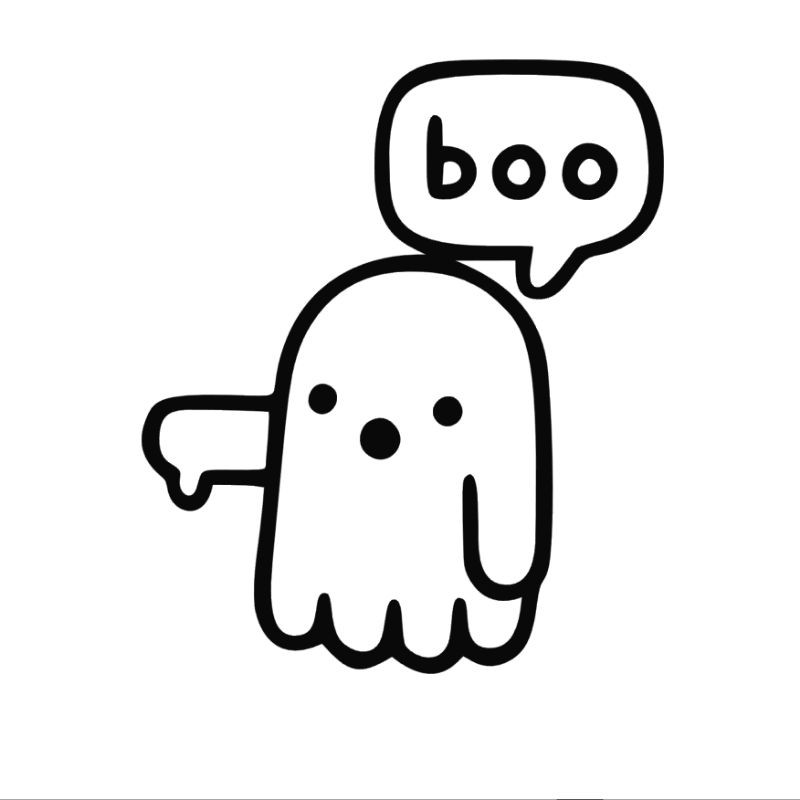 BOO GHOST STIKER