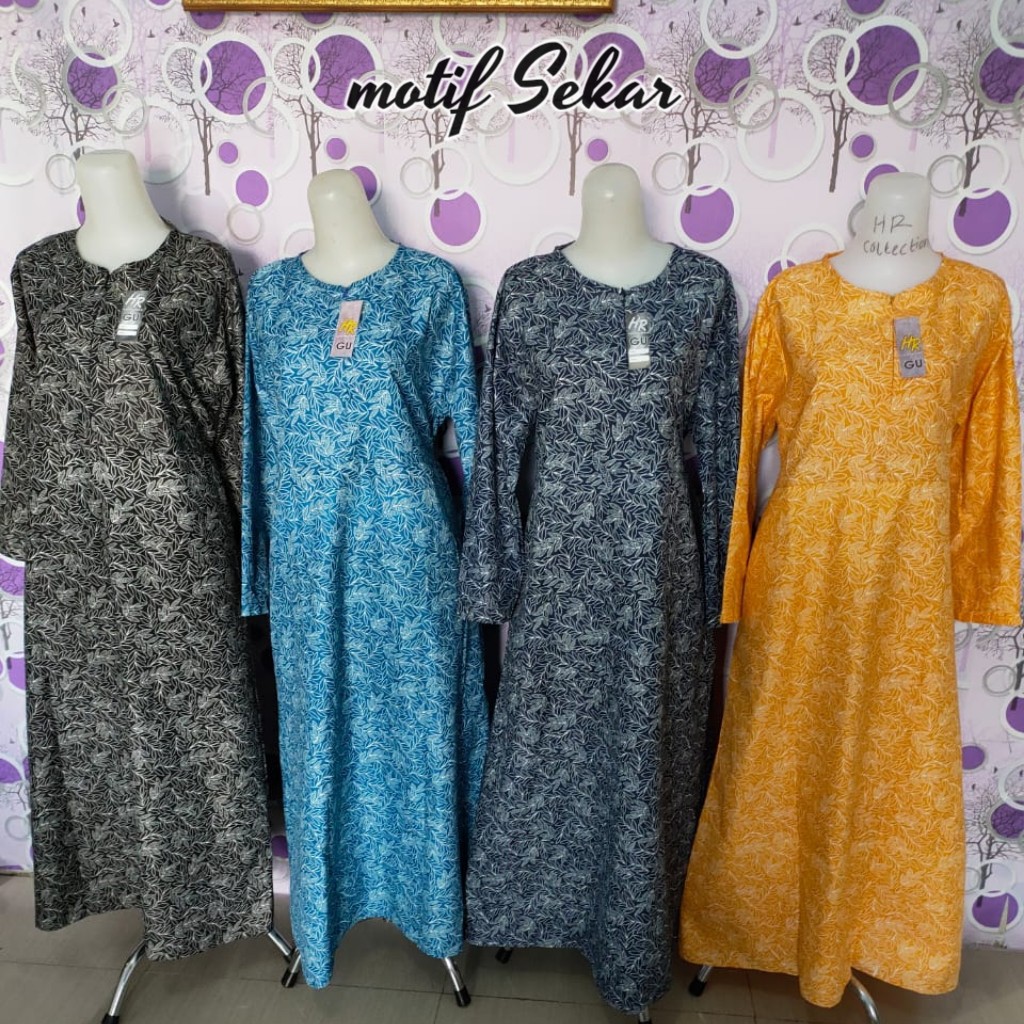 Gamis Katun Busui Motif / Baju Wanita Dress / Gamis Terbaru