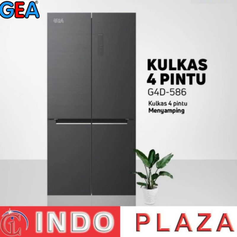 KULKAS GEA G4D-586 4 PINTU JUMBO SIDE BY SIDE INVERTER