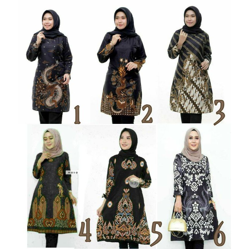 Batik Dolby Dolbi Dobby Doby Tenun Sutra Tulis Katun ATBM Baron ATASAN BATIK WANITA sogan SRG308