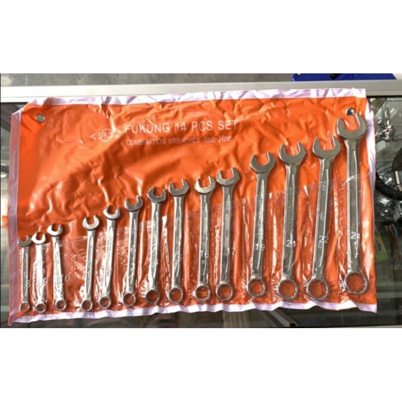 Kunci ring pas set 8-32mm 14 pcs fukung - kunci Ring pas 8-32 mm