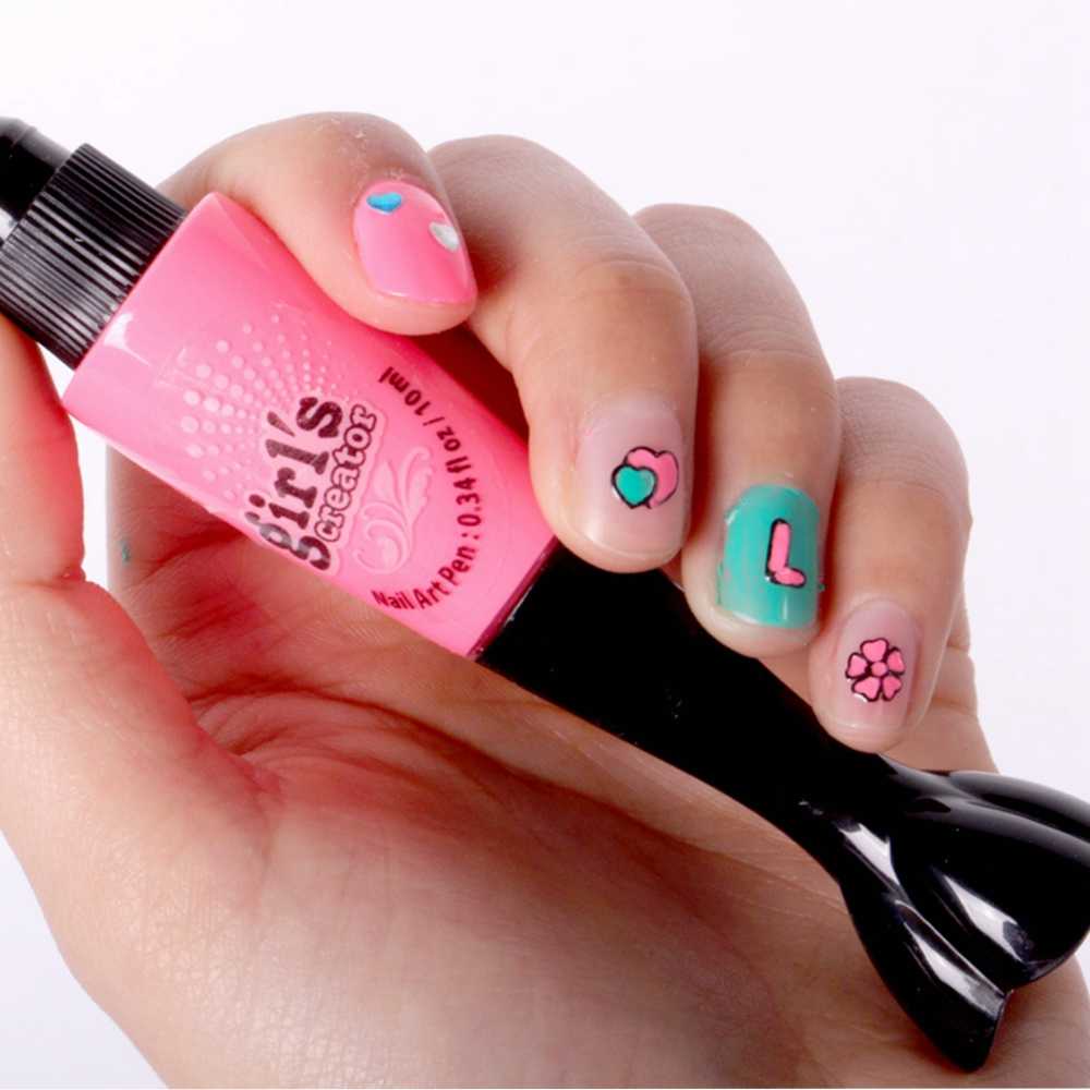 nail glam art pens set mainan salon kutek kuku anak