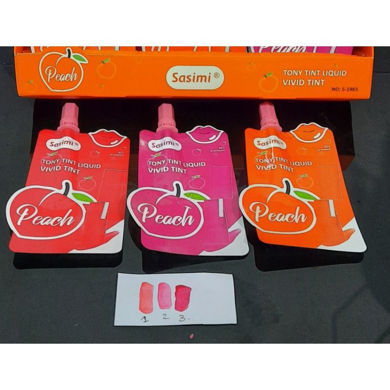 [PER 3 PCS] LIP TINT SASIMI VIVID PEACH NO.S1983