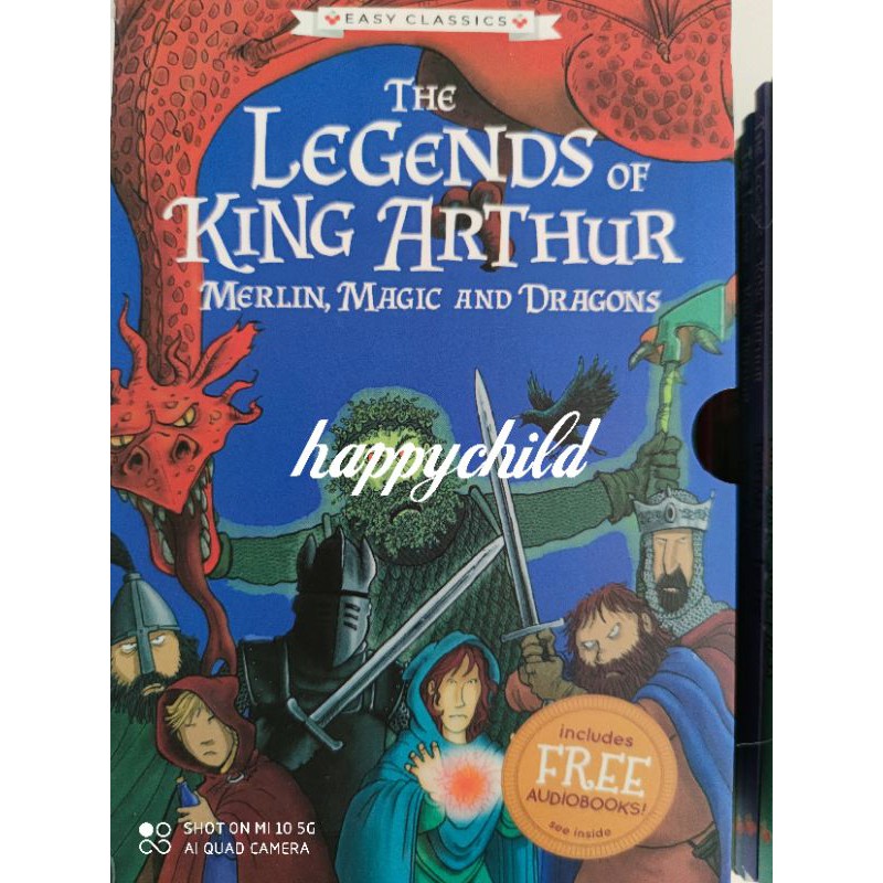 the legends of king arthur merlin magic and dragons/easy classics/buku impor/buku anak/happychild