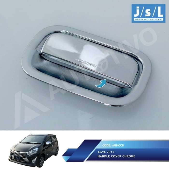 Terbaru Cover Handle Pintu JSL Mobil Chrome New Agya 2017 Aksesoris