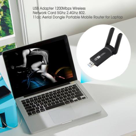 USB 3.0 Wifi Wireless Receiver Adapter 1200Mbps 2.4GHz 5.8GHz