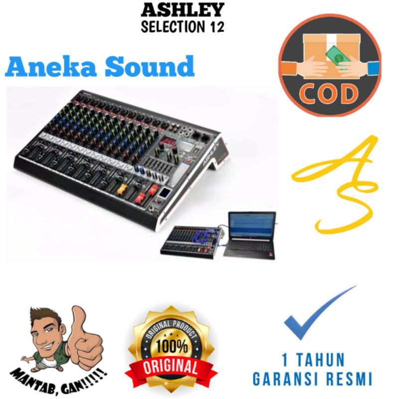 Mixer Audio Ashley Selection 12 Original 12 Channel Garansi Resmi