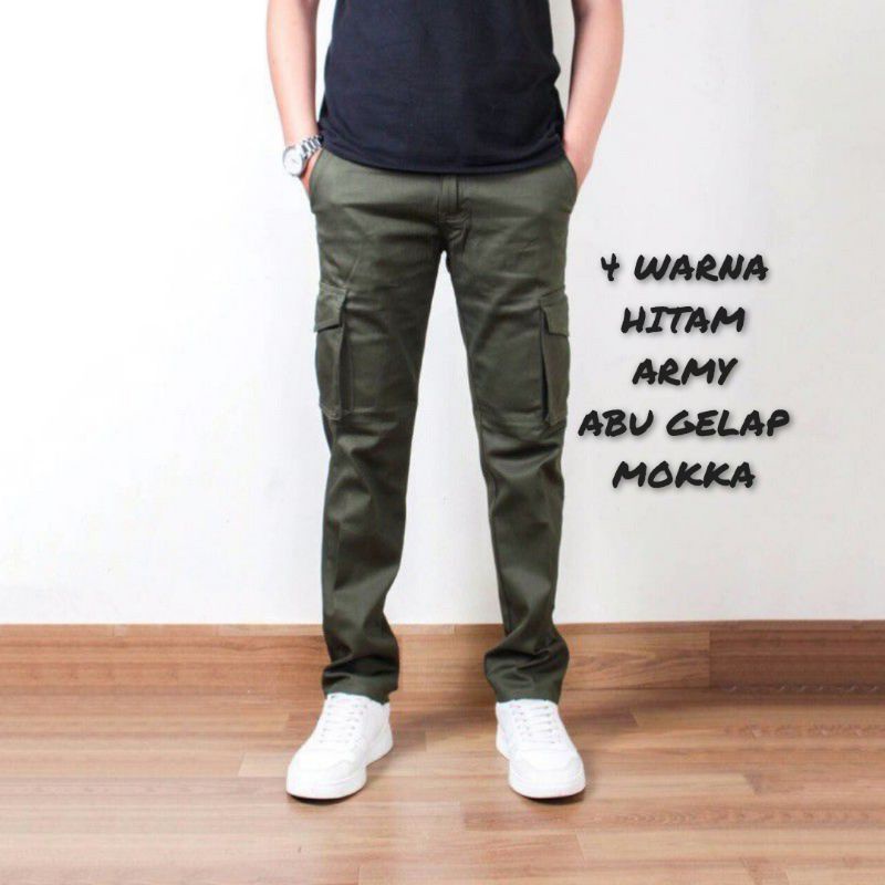 Blackbanner - Celana Cargo Pria Panjang Cargo pants  Size S - XL ( 27- 34)