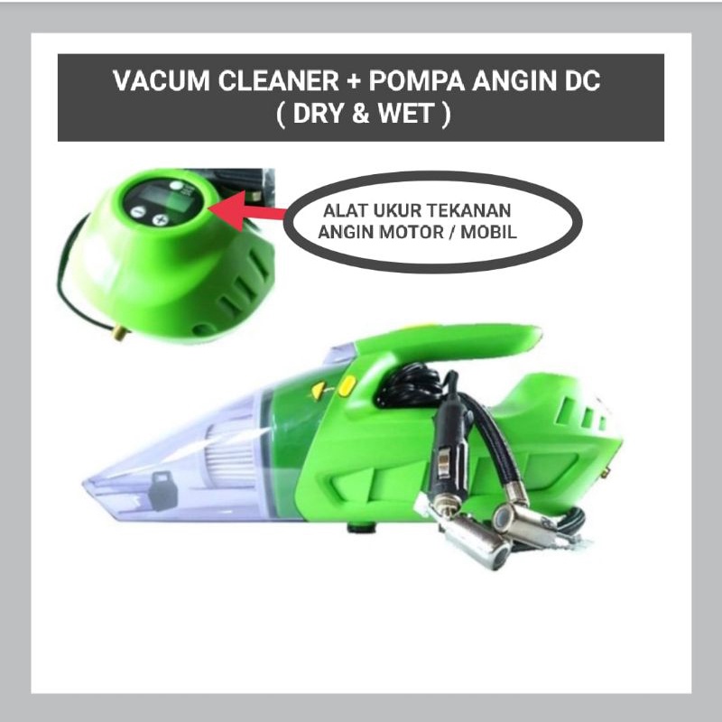 VACUM CEANER + POMPA ANGIN MOBIL DC 2in1 KENTARO