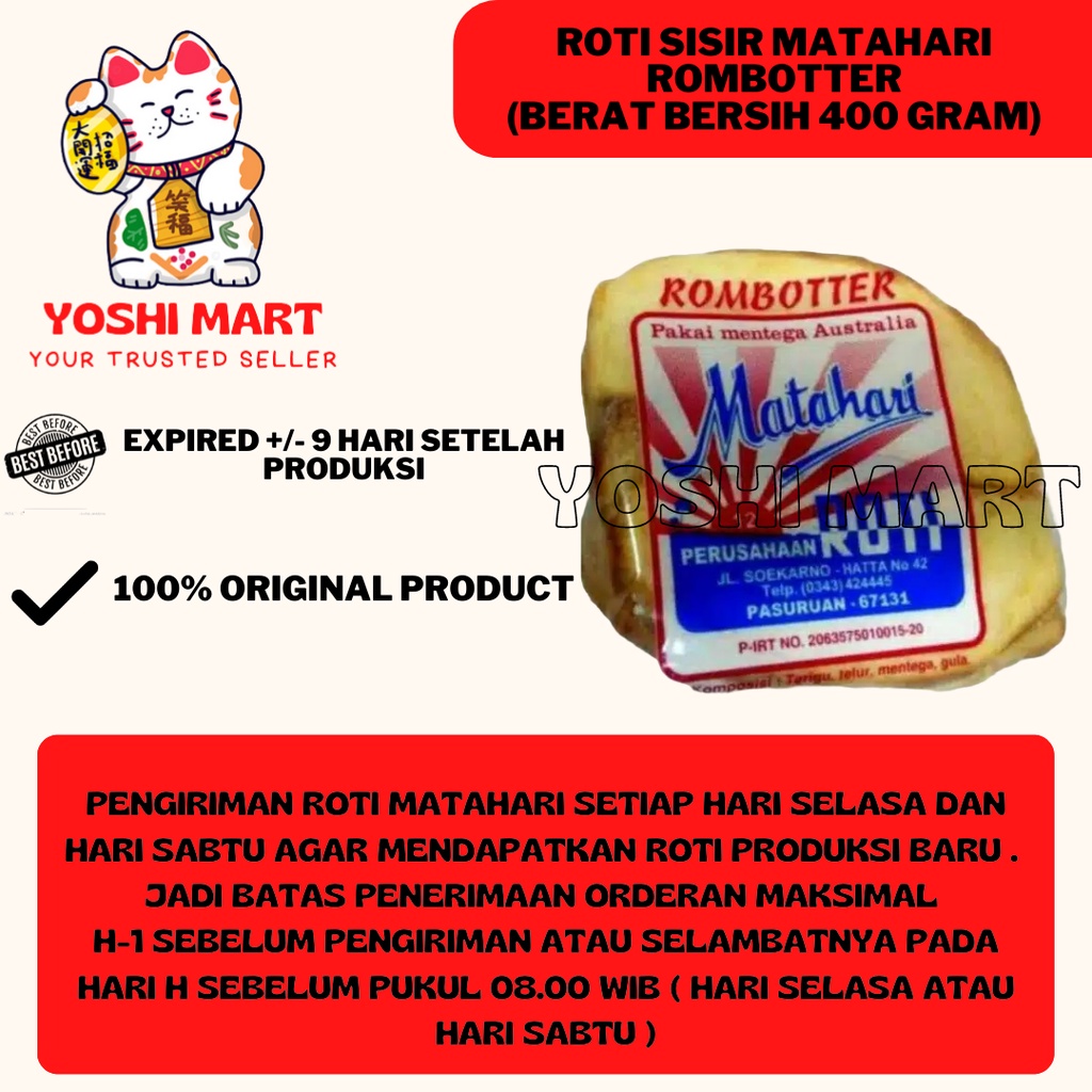 

TERMURAH !!! Roti Sisir Rombotter Matahari Khas Pasuruan