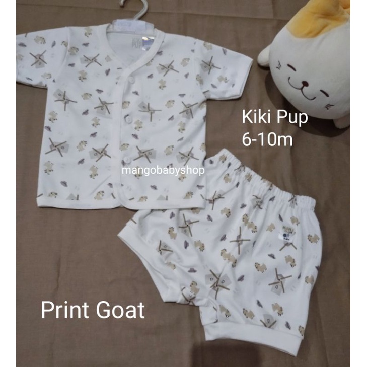 Kiki pup setelan pendek medium bayi usia 6 - 12 m kado bayi