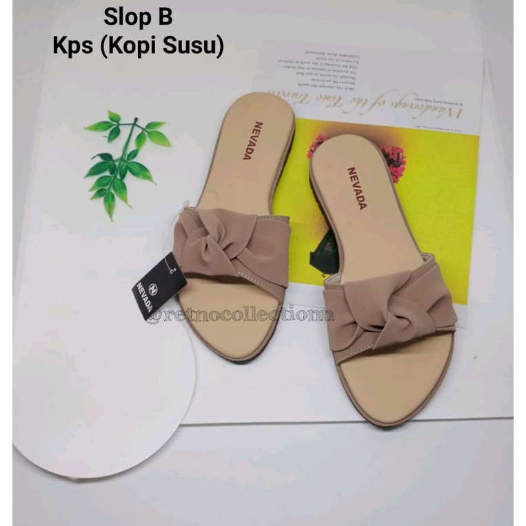 Sandal slop wanita slip/sendal slop wanita nevada/SL B/sandal wanita terbaru