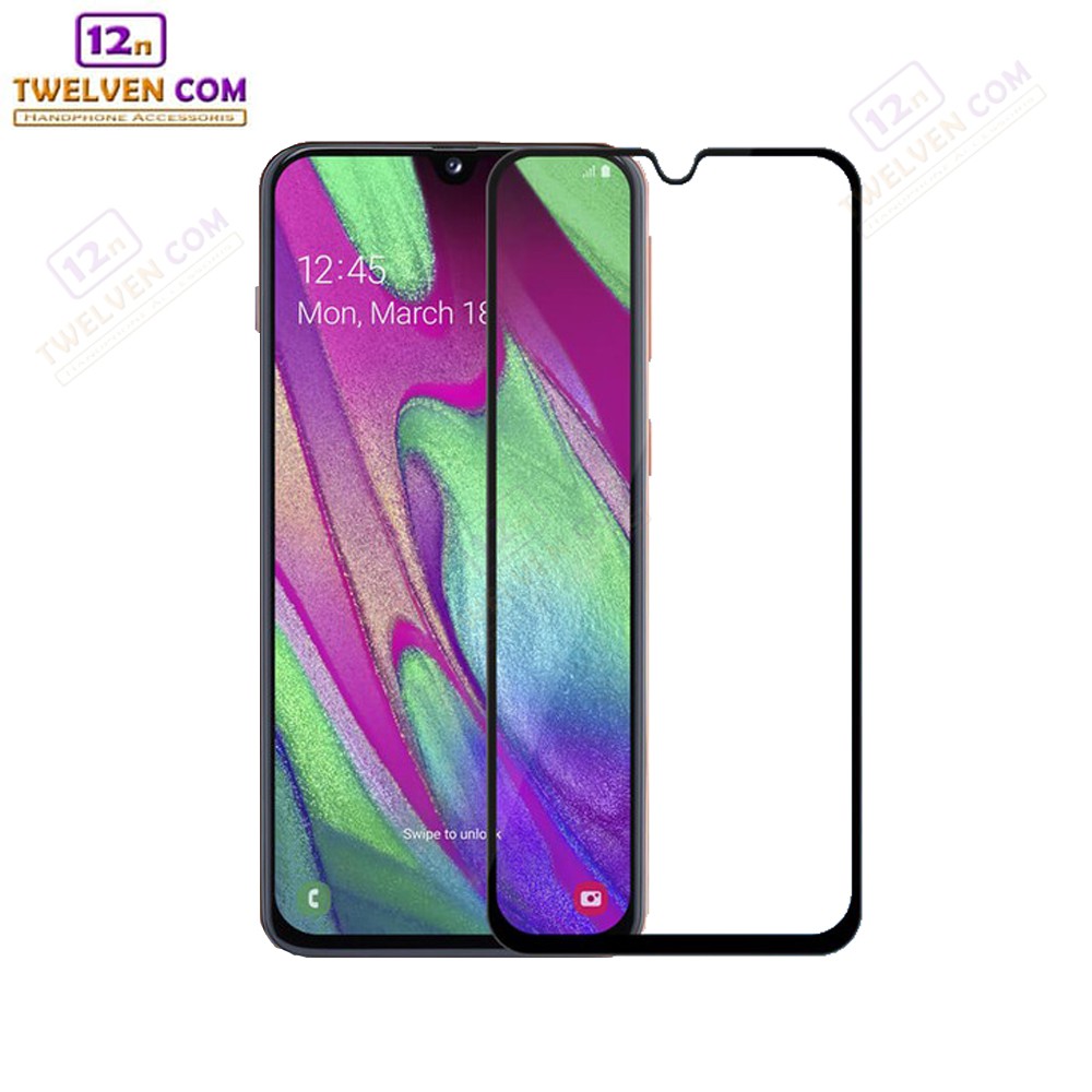 zenBlade 5D Full Cover Tempered Glass Samsung Galaxy A40 - Hitam