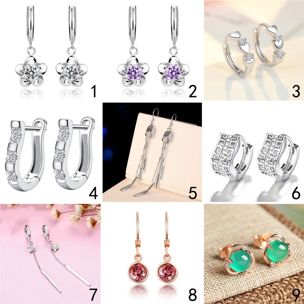 925 anting-anting perak murni, Busana sederhana, Anting-Anting wanita, Perhiasan Fashion Korea, Aksesoris telinga ED011