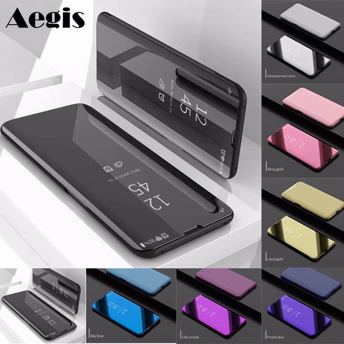 Vivo Y12i VivoY12i Flip Clear View Standing Smart Mirror Cover Case Casing