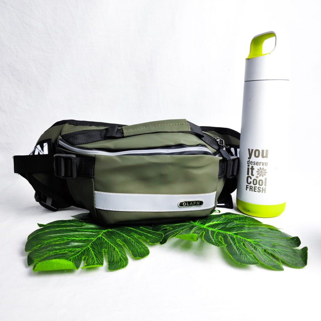 OLAFN Waistbag Unisex Bahan Parasut