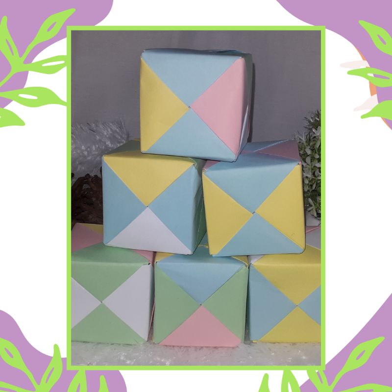Jual Origami Kubus Warna Pastel harga satuan Shopee Indonesia
