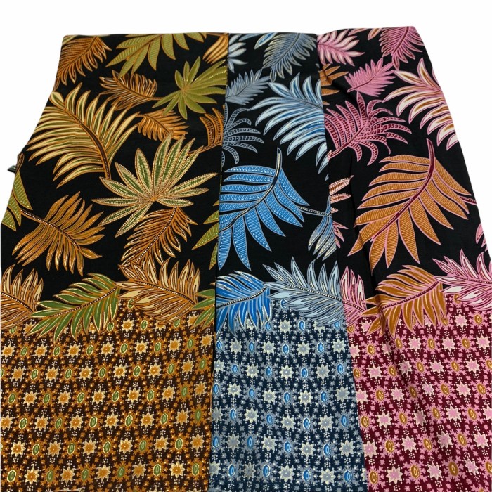 KAIN BATIK METERAN BAHAN BSY FOIL MOTIF DAUN BAMBU 001