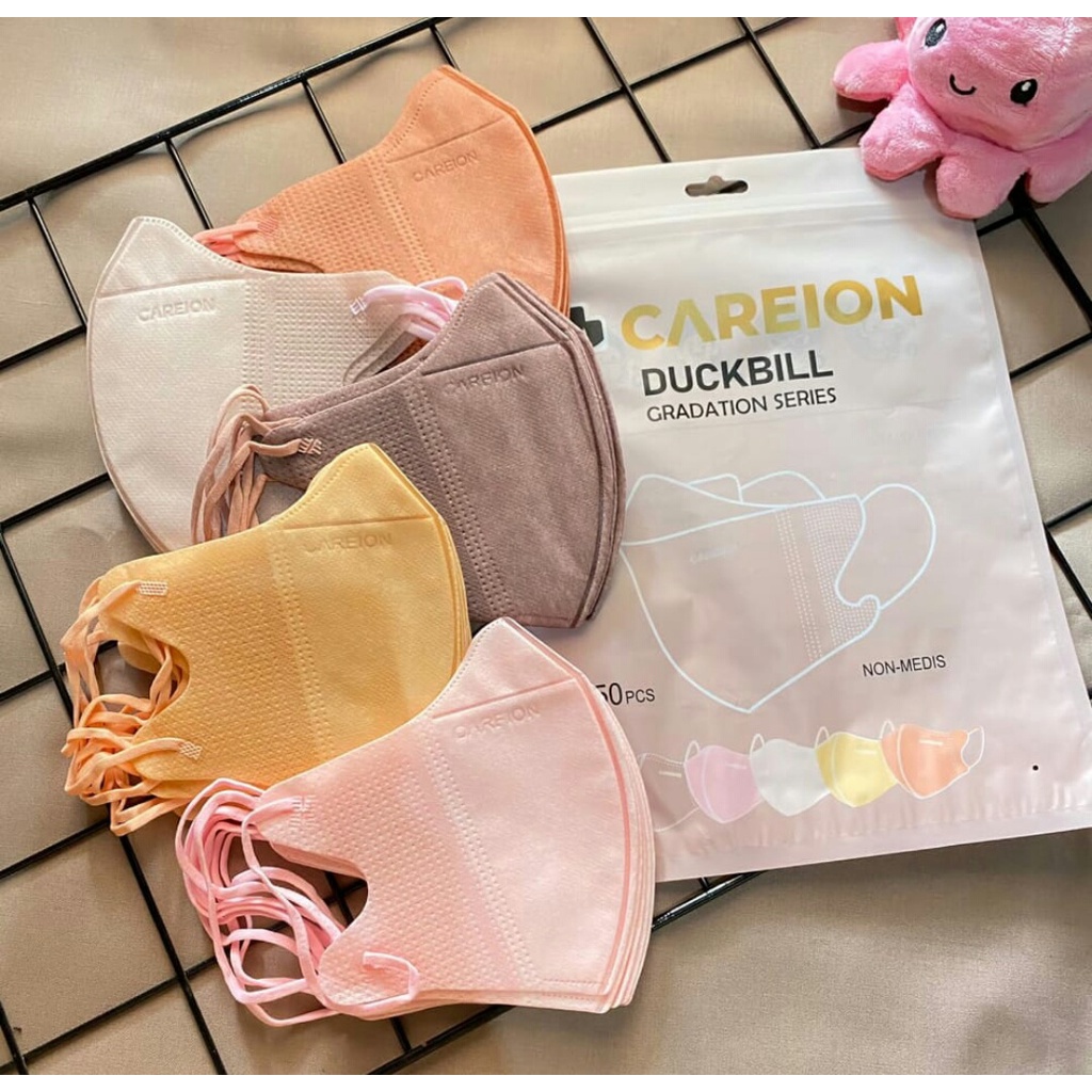 MASKER DUCKBILL DEWASA WARNA WARNI DUCK BILL RAINBOW ISI 50 PCS