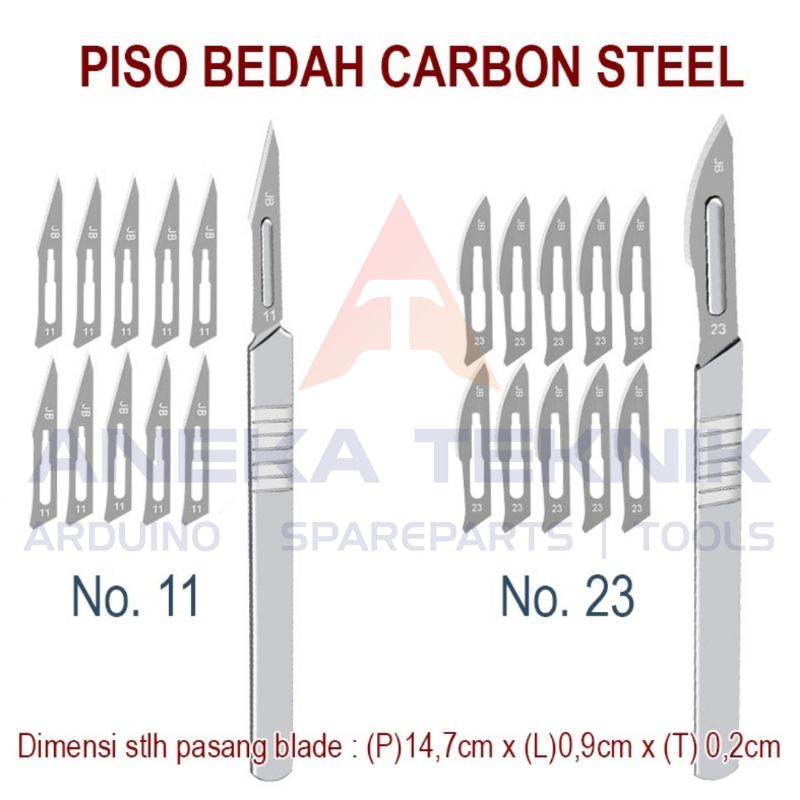 

Pisau Bedah / Carving / Craft Engraving - Scalpel Surgical Blades CARBON STEEL