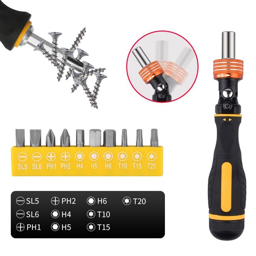 Populer Obeng Teleskopik Multifungsi Reparasi Manual Alat Hand Tools Combo Set