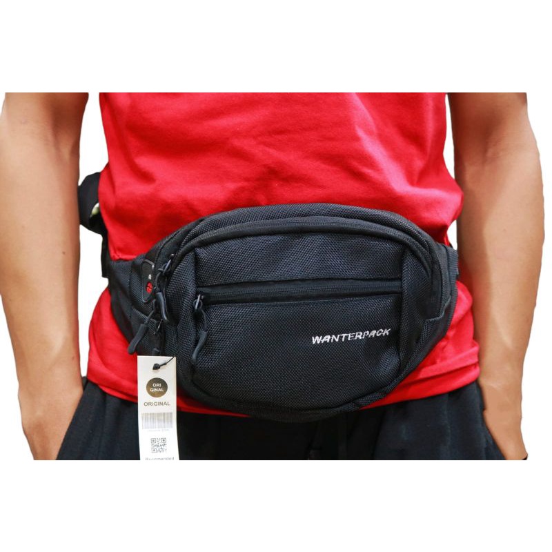 Tas Slempang Pinggang Wanterpack / Tas pria / waistbag pria / tas Distro