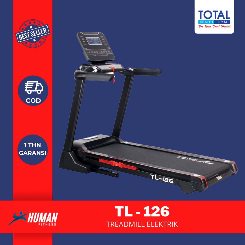 Treadmill Elektrik TL126 Surabaya - tredmill - treatmill alat olahraga - treadmill lipat tl126 - tre