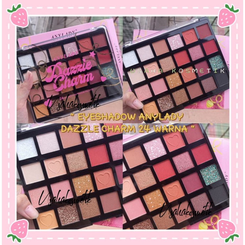 BEST SELLER!! EYESHADOW ANYLADY 870 DAZZLE CHARM 24 WARNA NUDE MATTE+SHIMMER+GLITTER