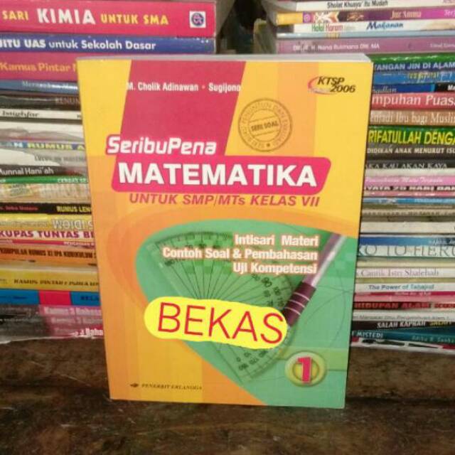 Buku Soal Seribupena Seribu Pena Matematika kelas 7 VII 1 SMP MTS Penerbit Erlangga KTSP 2006 Buku S