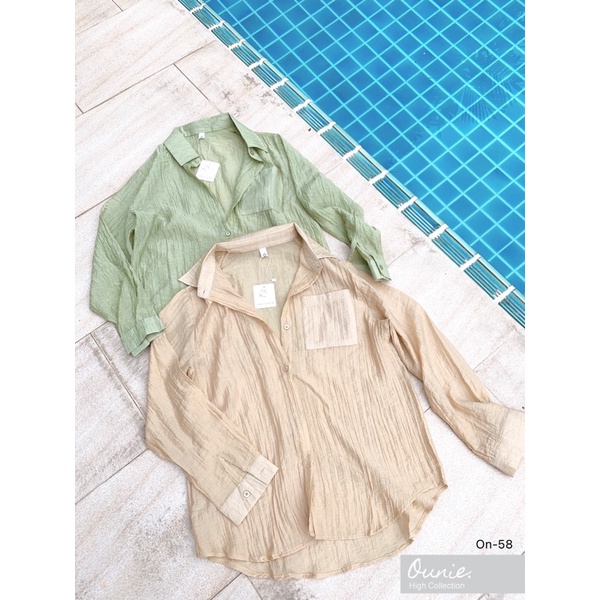 KEMEJA OUNIE MODEL LENGAN PANJANG IMPORT BANGKOK/BLOUSE GAYA KOREA (BJON58)