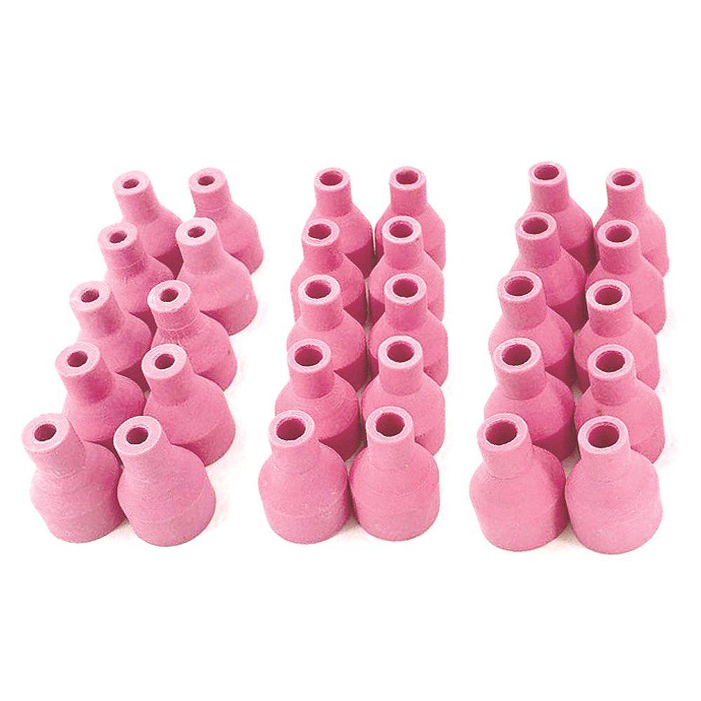 Solighter 20pcs Nozzle Keramik Tukang Las Bagian Alat Pengelasan Aksesori Mulut Porselen