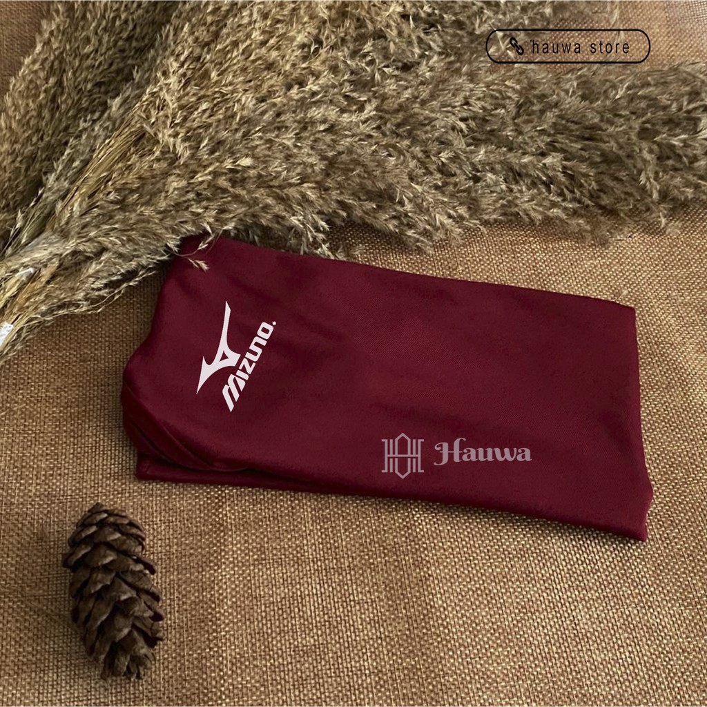 Hijab sport kerudung olahraga jilbab sporty mizuno-Mroon