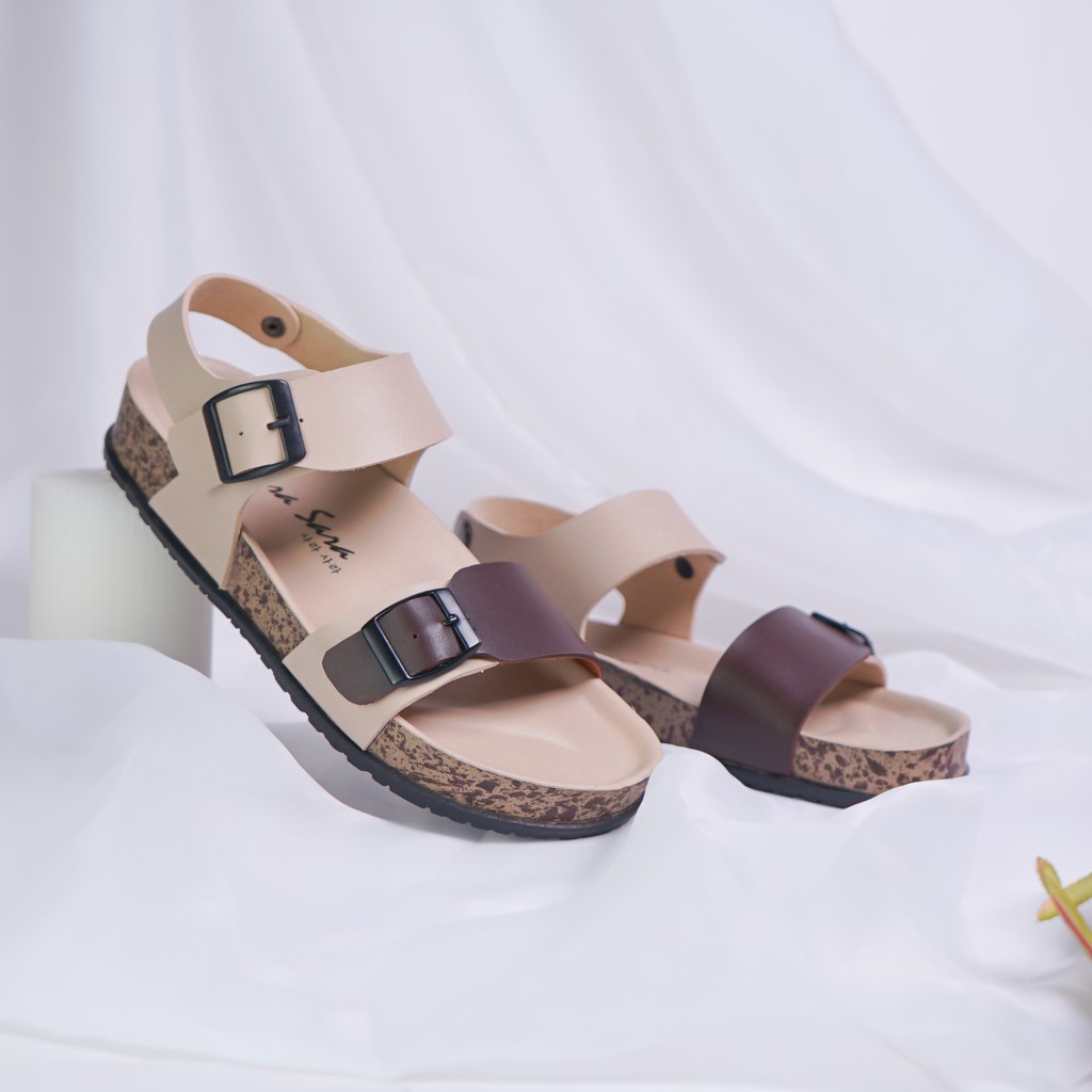 Sara Sara Kelly Sepatu Sandal Wanita Model Birken Spatu Sendal Cewek Casual Sol Puyuh Size 36-41