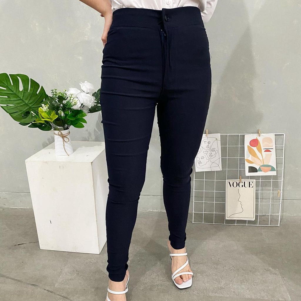 Celana Jegging Miss Hotty Highwaist Warna Black