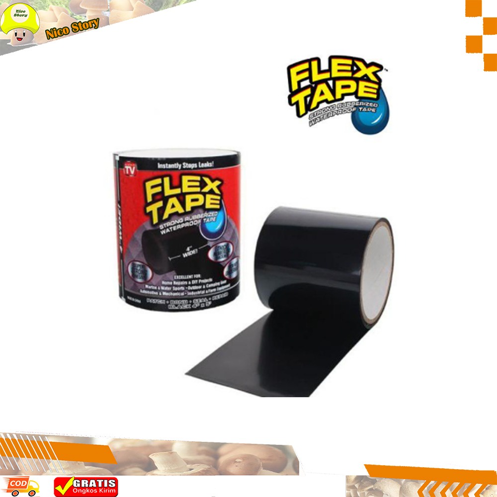 (NCS) READY Flex Tape Lakban Isolasi  4&quot;x150cm waterproof  Multifungsi Tambal Bak Bocor