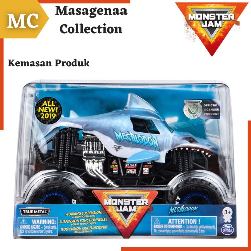 Mainan Mobil Mobilan Anak Monster Jam Monsters Trucks Truck Truk Besar 1:24 Original Megalodon Ori
