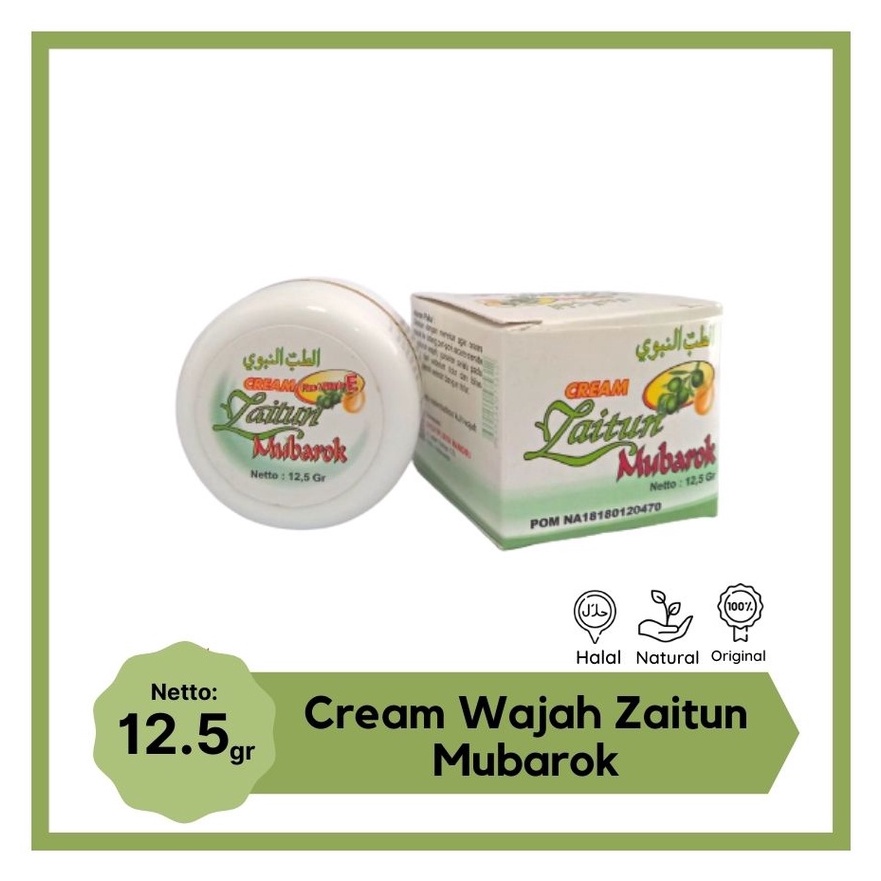 Cream Zaitun Mubarok Arba'in Plus Vitamin E Cream Wajah Herbal 12,5 GR